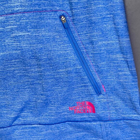 The North Face Dynamix Hoodie Women's XL Blue Soft Inside Pullover Zip Pockets - Picture 7 of 11